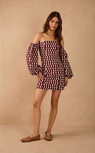 DRESS TO VESTIDO 2 EM 1 TRICOLINE ESTAMPA COPA