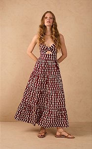 DRESS TO VESTIDO MIDI TRICOLINE ESTAMPA COPA