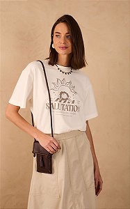 DRESS TO T-SHIRT SILK SALUTATION OFF WHITE