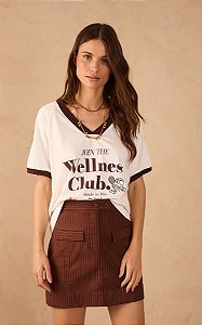 DRESS TO T-SHIRT SILK WELLNESS CLUB - OFF WHITE X MARROM CAFEINA