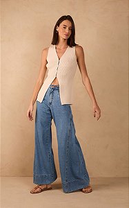 DRESS TO CALÇA JEANS COS PESPONTADO JEANS