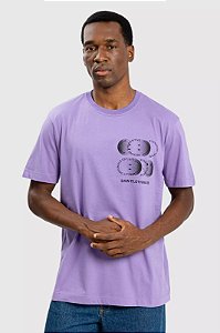 BAW CAMISETA REGULAR BAW X SMILEY SEEKING - ROXO LAVANDA