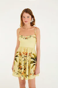 FARM FARM VESTIDO CURTO BOSQUE CHIC