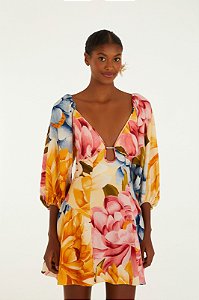 FARM VESTIDO CURTO FLORAL REBECA
