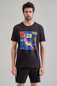 RESERVA CAMISETA SLIM ESTAMPA PICA PAU CAIXA DE CERVEJA