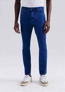 HERING CALÇA JEANS BÁSICA MASCULINA SLIM COM ELASTANO - AZUL