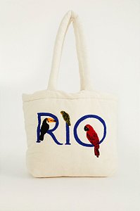 FARM ETC BOLSA FARM SOLZAO FARM RIO OFF WHITE