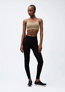 HERING SPORTS CALÇA LEGGING FEMININA CANELADA SEM COSTURA - PRETO