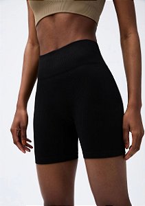 HERING SPORTS BERMUDA ESPORTIVA FEMININA BIKER SEM COSTURA - PRETO