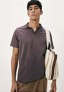 HERING CAMISA POLO MASCULINA COMFORT MANGA CURTA - AZUL