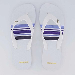RESERVA GO CHINELO RSV WATERCOLOR STRIPES BRANCO