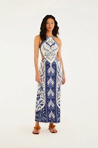 FARM VESTIDO MIDI ESTAMPADO NINA