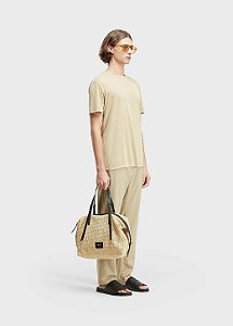 OSKLEN CALCA ALFAIATARIA KNIT CHINO AREIA