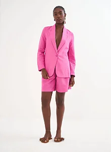 COLCCI BERMUDA LINHO ROSA MON AMOUR