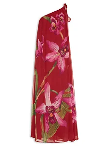FARM VESTIDO OMBRO SO FLORAL ORQUIDEA