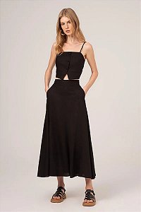 SLY SAIA MAXI DE VISCOLINHO - PRETO