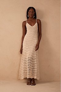 DRESS TO VESTIDO TRICOT - AREIA