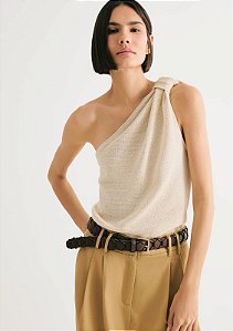 HERING BLUSA FEMININA OMBRO SÓ TEXTURIZADA - CREME