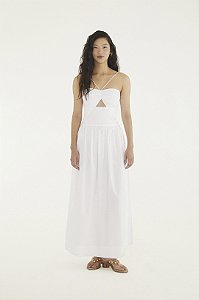 FARM VESTIDO DETALHE AMARRAÇÃO BRANCO TELA