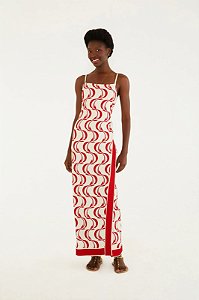 FARM VESTIDO MIDI PEIXE COPA