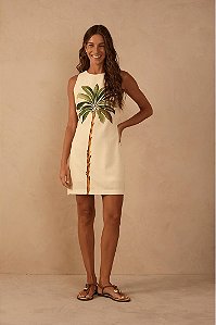 DRESS TO VESTIDO LINHO ESTAMPA TROPICANA