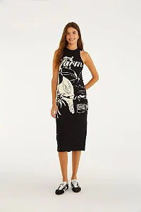 FARM VESTIDO MIDI RIB TUCANO PRAIA FARM RIO