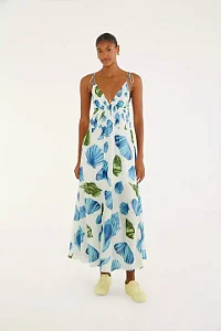 FARM VESTIDO LONGO CONCHA LITORAL