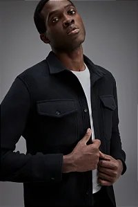 RESERVA OVERSHIRT FLEECE DAMIEN PRETA