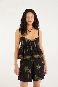 FARM BLUSA COQUEIRITOS PRETO