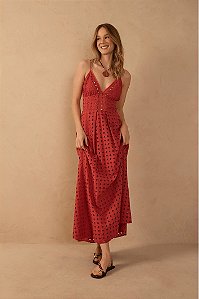 DRESS TO VESTIDO CROPPED DECOTE LAISE MARROM CERAMICA