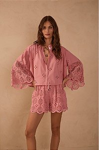 DRESS TO CAMISA ALGODAO BORDADO BARRADO ROSA ALVORADA