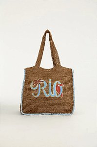 FARM ETC BOLSA ARTESANAL RIO TIPOGRAFICO LISO M
