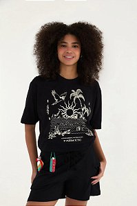 FARM T SHIRT IPANEMA SILK FUNDO DO MAR PT