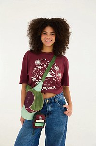 FARM T SHIRT IPANEMA SILK NA NATUREZA BORDO