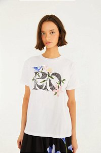FARM TSHIRT FIT RIO CALCADAO FLORES OFF WHITE
