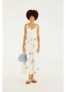 FARM VESTIDO LONGO ANINHA OFF WHITE