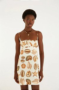 FARM VESTIDO CURTO CONCHAS