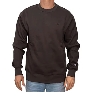 CHAMPION MOLETOM CREWNECK ATHLETIC C LOGO COFFEE