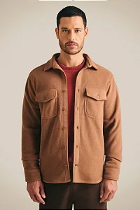 RESERVA OVERSHIRT FLEECE DAMIEN CARAMELO