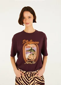 FARM TSHIRT MEDIA BEM VINDA AO RIO VINHO MERLOT