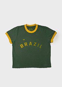 OSLKEN T-SHIRT BRAZIL COPA MC FEM VERDE