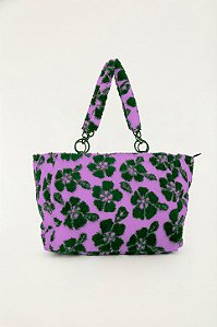 FARM ETC TOTE FLEECE G HIBISCUS LILAS