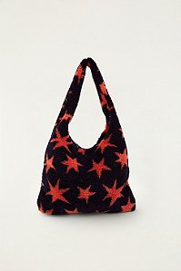FARM ETC BOLSA ATOALHADA FLEECE ESTRELA AZUL