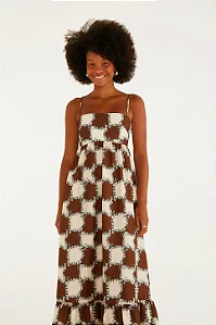 FARM VESTIDO ESTAMPADO RITMO CARIOCA