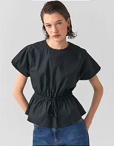 SHOULDER BLUSA ACINTURADA AMARRACAO