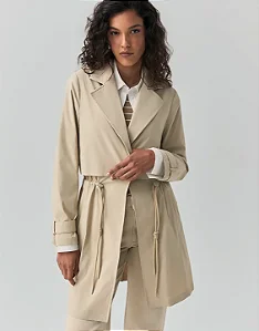 SHOULDER TRENCH COAT 360 NYLON STRETCH