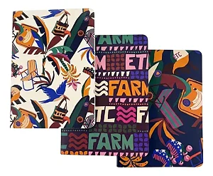 FARM ETC TRIO DE CADERNETAS MUNDO ETC