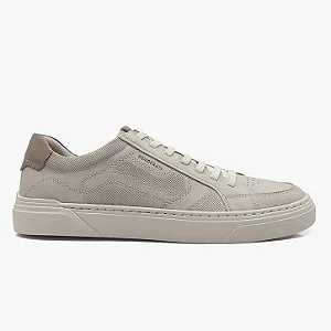 DEMOCRATA TENIS MASCULINO BILL COURO CINZA