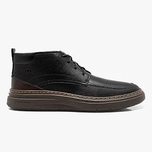 DEMOCRATA BOTA MASCULINA GRID COURO PRETO