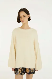 FARM PULL TRICOT PELINHO BEGE FEITICO